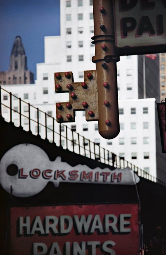 Locksmith Sign, NY 1952